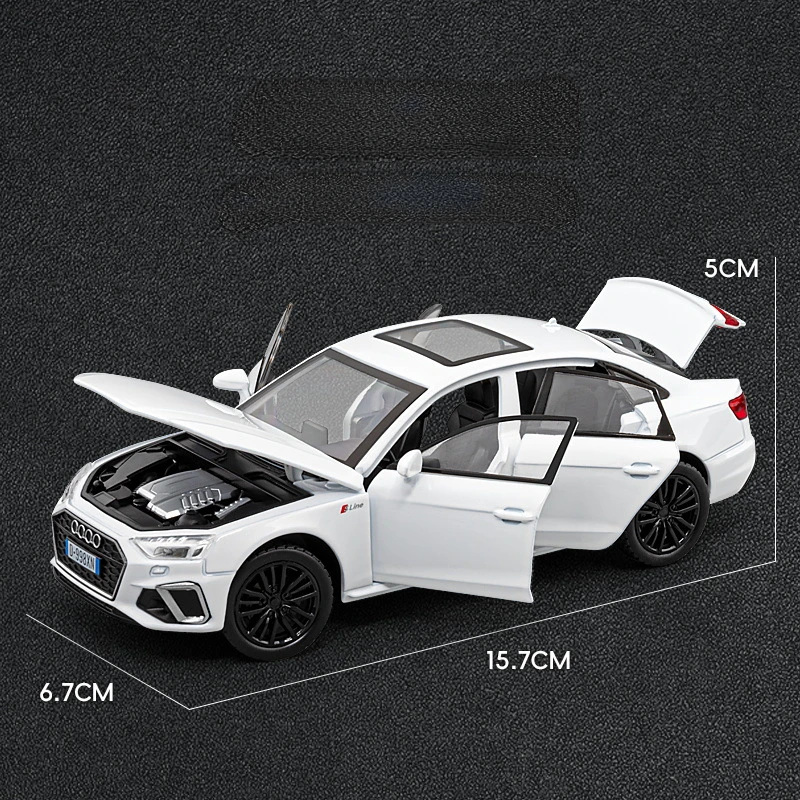 White 1:32 Diecast Car Model with Sound 4 White 1:32 Diecast Car Model with Sound - Image 4