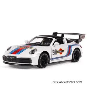 1:32 Porsche Martini Diecast Model Racing Car 16 S7f526bc2f6dd4500884824375f0c11e1U