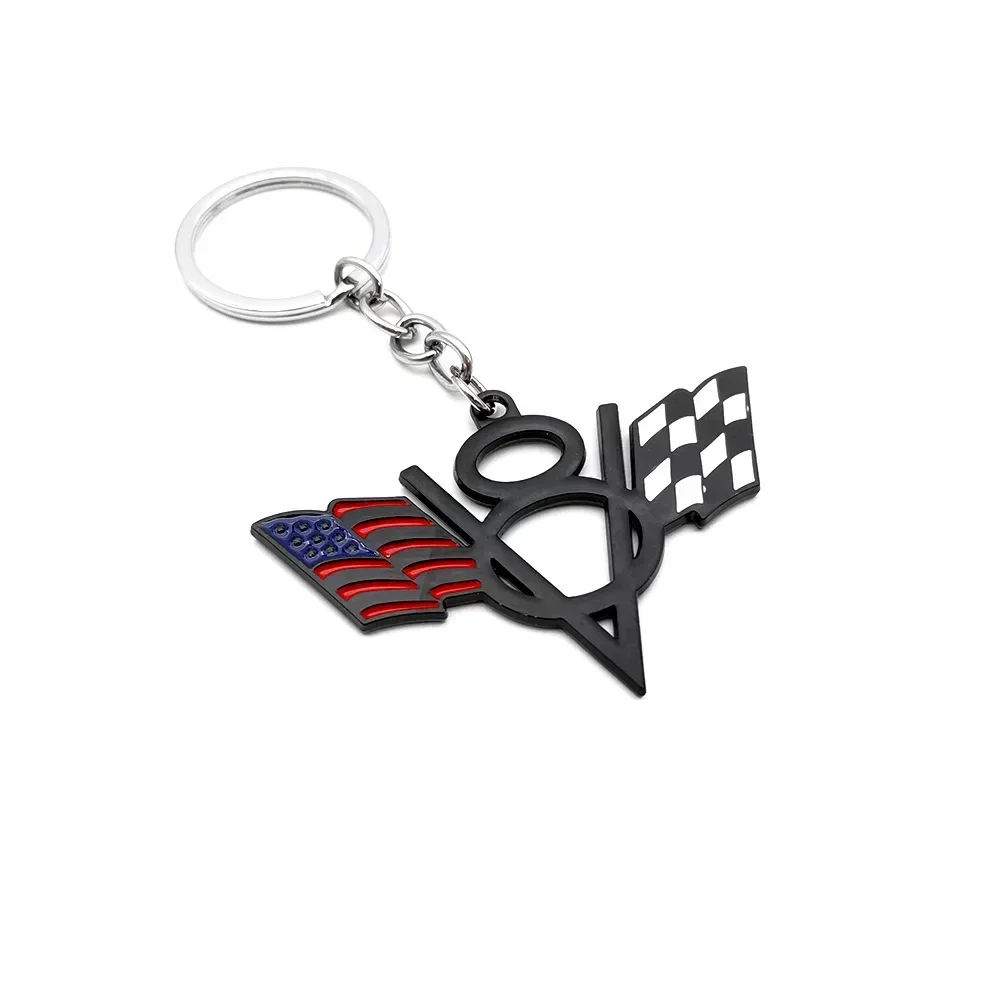 V8 Flag Logo 3D Keychain for Vehicles 6 V8 Flag Logo 3D Keychain for Vehicles - Image 6