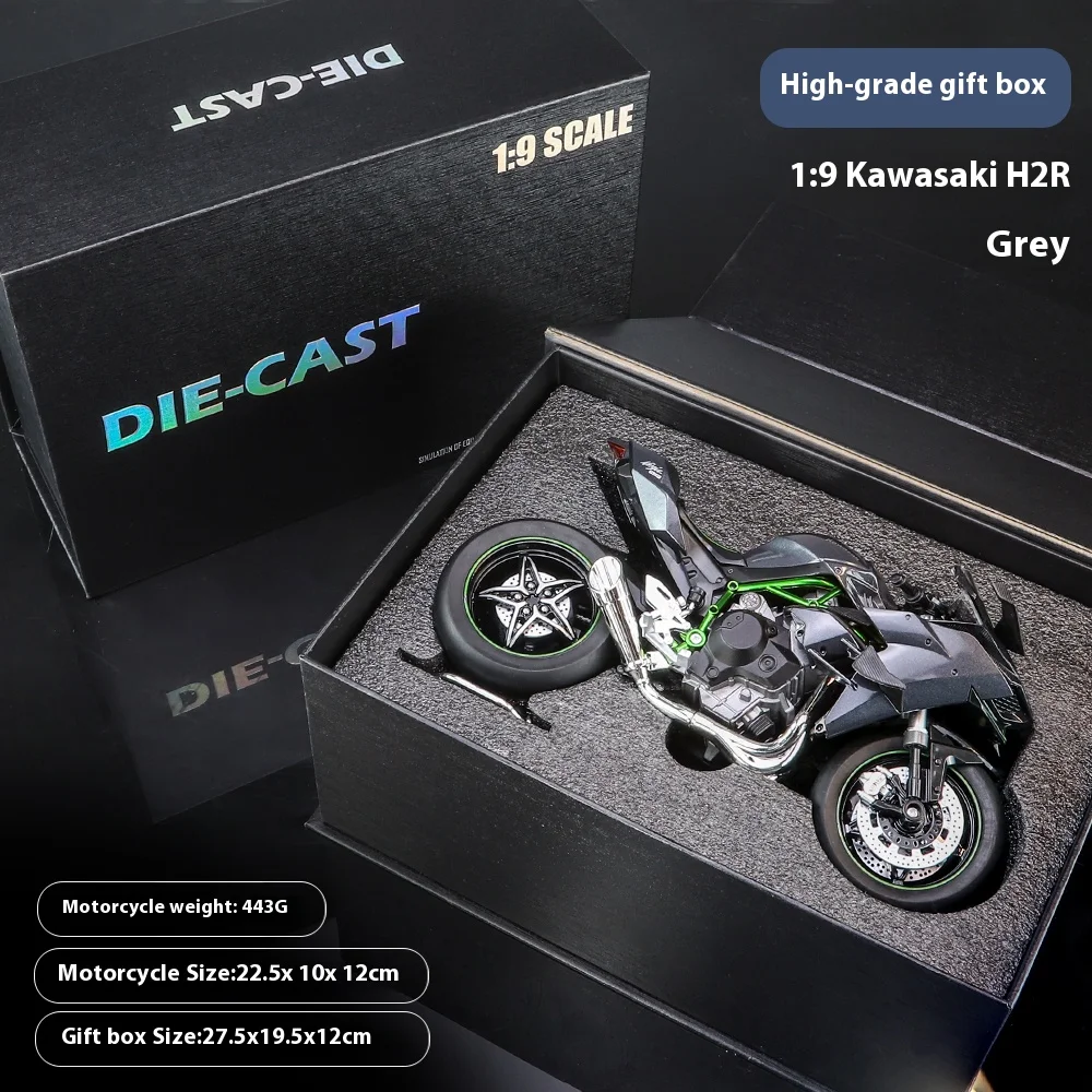 Kawasaki H2R V4S 1:9 Diecast Motorcycle Model 10 Kawasaki H2R V4S 1:9 Diecast Motorcycle Model - Image 10