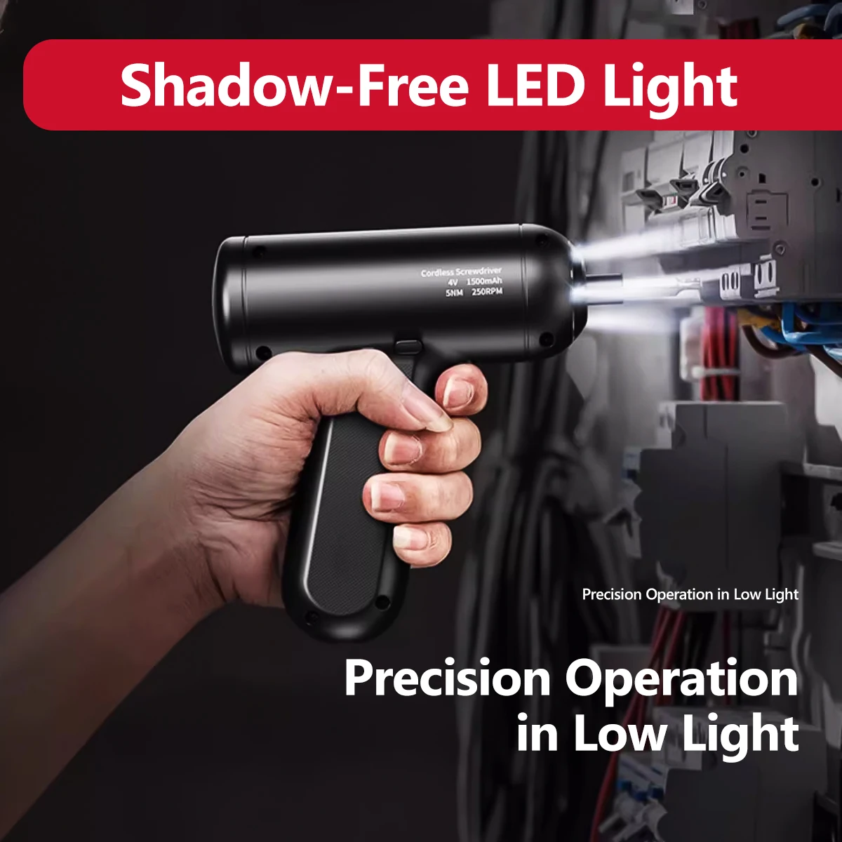 Black 16-Piece Smart Electric Screwdriver Set 3 Black 16-Piece Smart Electric Screwdriver Set - Image 3