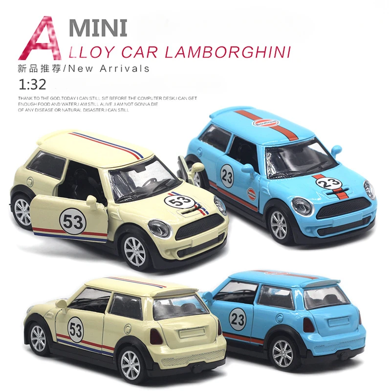 Blue 1:32 Scale Mini Cooper Diecast Model 3 Blue 1:32 Scale Mini Cooper Diecast Model - Image 3