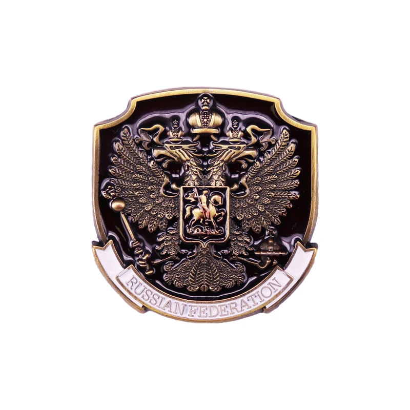 Russian Federation Emblem Brooch - 3 cm Alloy Pin 6 Russian Federation Emblem Brooch - 3 cm Alloy Pin - Image 6