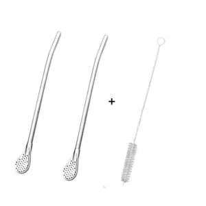 Stainless Steel Drinking Straw Spoon 17.2cm 17 S801910566f7144e3af9bfdcdc9e7b257m