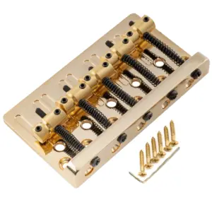 Heavy-Duty 5-String Bass Bridge with Brass Saddles 13 S808cb7571ed847299a2cdcd657e3d7e7M