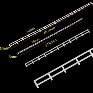 White HO Scale Guardrails Set for Model Railways 11 S80a11a3c4dfb47e7b175e4015a7775b4v