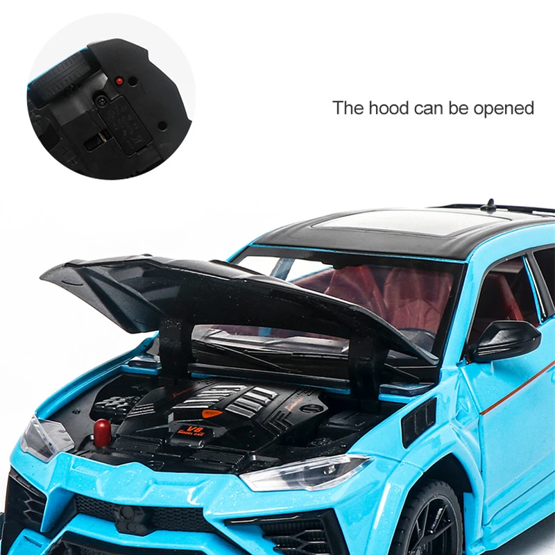 Blue Lamborghini Urus 1:24 Scale Model 3 Blue Lamborghini Urus 1:24 Scale Model - Image 3