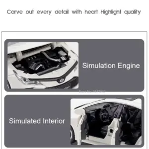 Toyota Corolla 1:32 Diecast Model with Lights 14 S80c50953fb594438bd9349e5432863c67