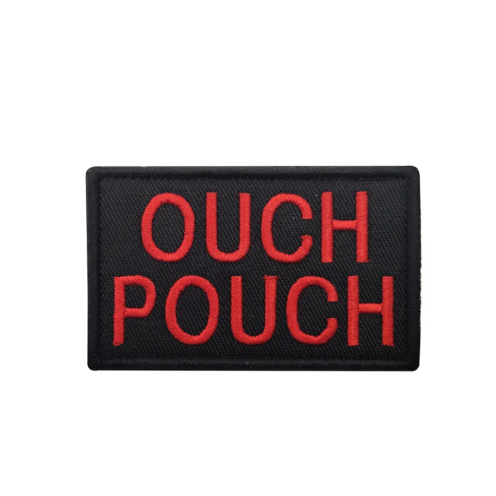 OUCH POUCH Embroidered Patch with Hook & Loop 3 OUCH POUCH Embroidered Patch with Hook & Loop - Image 3