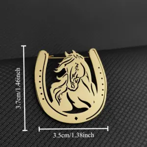 Western Horseshoe Brooch in Metallic Finish 7 S80de463d7c134e12bf0cfe2975bfea02M
