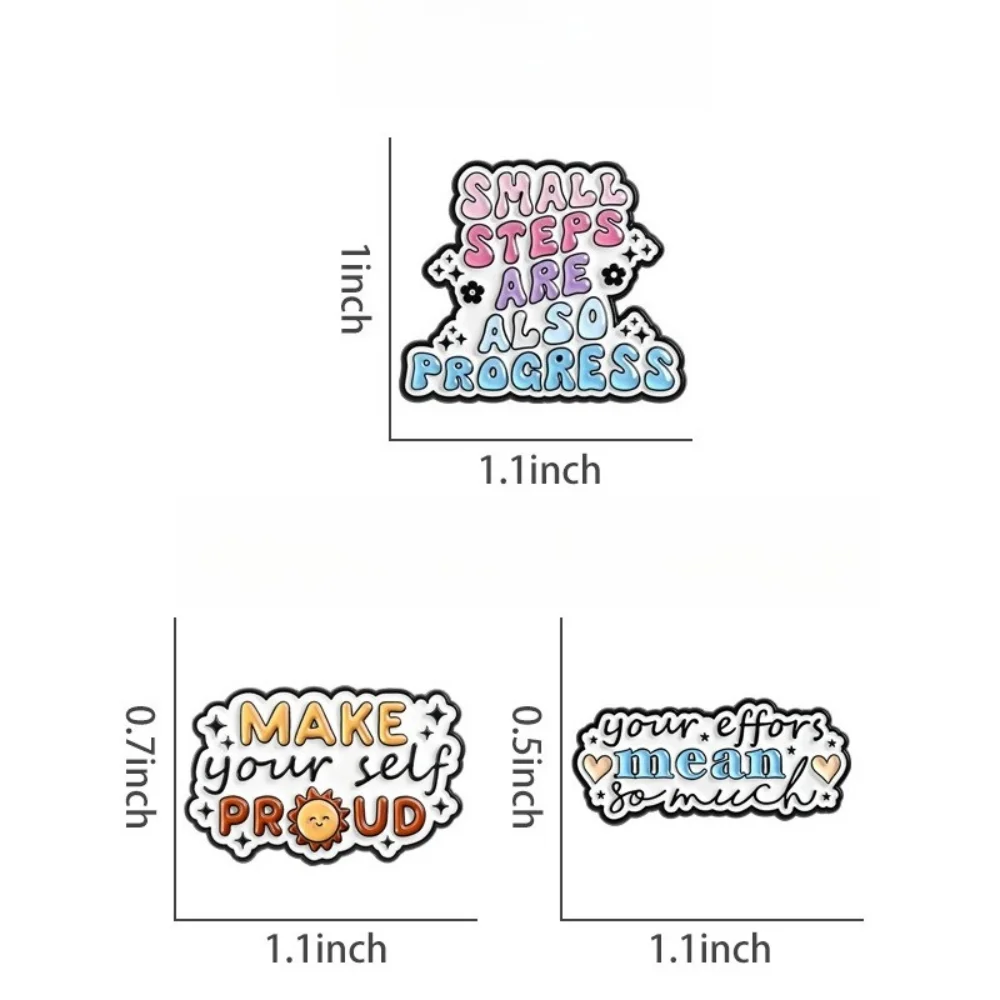 Motivational Unisex Alloy Brooch in Pastel Colors 2 Motivational Unisex Alloy Brooch in Pastel Colors - Image 2