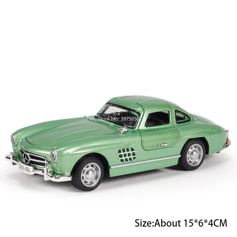 Vibrant Green Mercedes-Benz 300SL Diecast Model 8 Vibrant Green Mercedes-Benz 300SL Diecast Model - Image 8