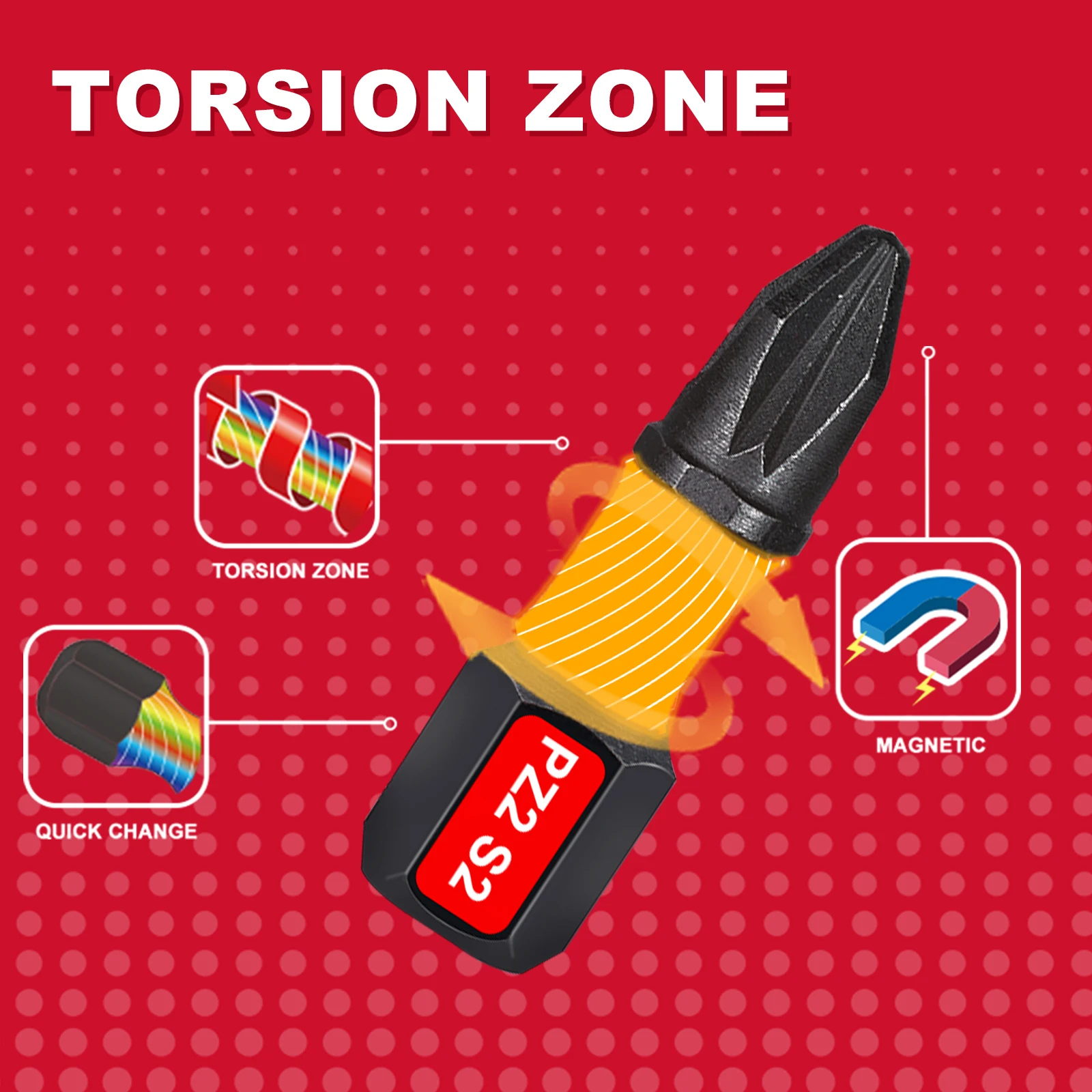 PZ2 Impact Screwdriver Bit Set with Magnetic Tips 6 PZ2 Impact Screwdriver Bit Set with Magnetic Tips - Image 6