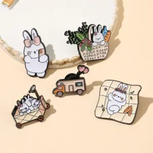 Whimsical Bunny Brooch Model XZ7413 13 S816b854782c04f22a32865470245a98eZ