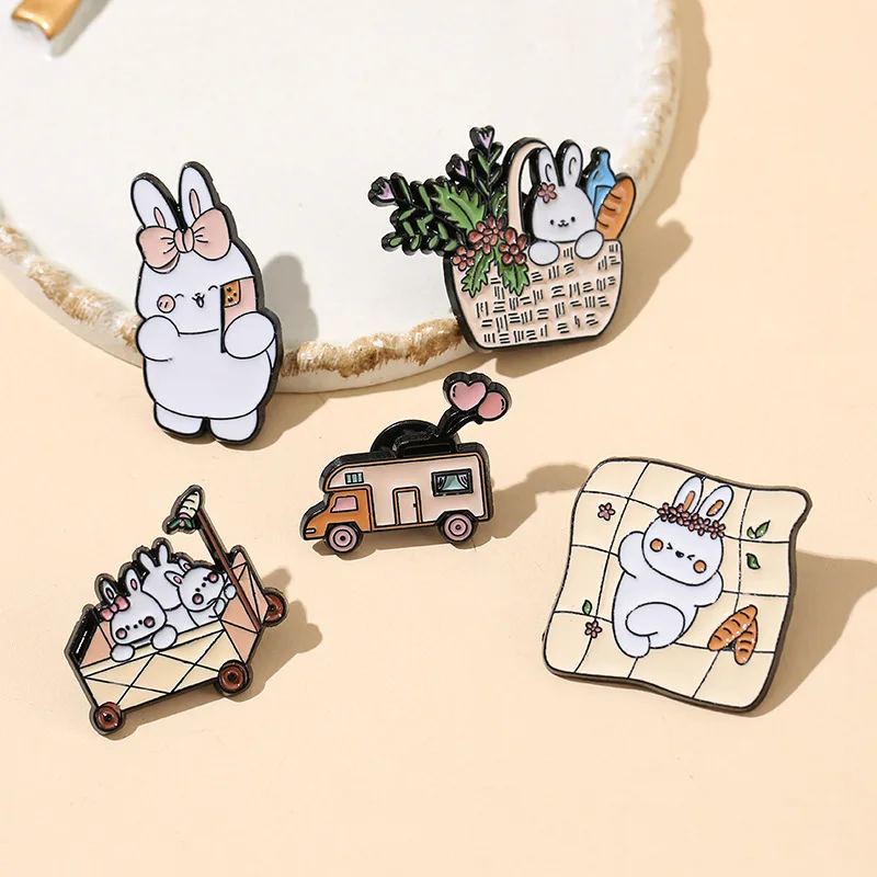 Whimsical Bunny Brooch Model XZ7413 4 Whimsical Bunny Brooch Model XZ7413 - Image 4