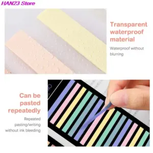 Rainbow Waterproof Sticky Notes Set (300 Sheets)