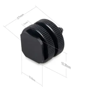 Black Aluminum Camera Hot Shoe Adapter