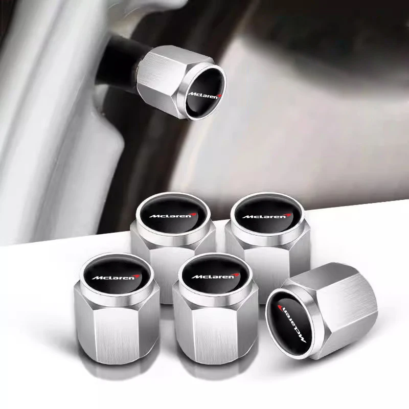 McLaren-Inspired Aluminum Tire Valve Caps Set 4 McLaren-Inspired Aluminum Tire Valve Caps Set - Image 4