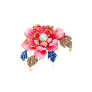 Elegant Enamel Peony Flower Brooch for Women 15 S81cc61e6d0be44ac91ae39f78b55a40e0