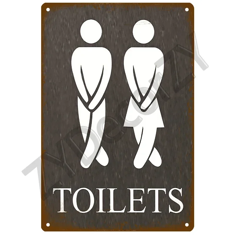 Vintage WC Toilet Metal Sign Poster 20x30cm 5 Vintage WC Toilet Metal Sign Poster 20x30cm - Image 5