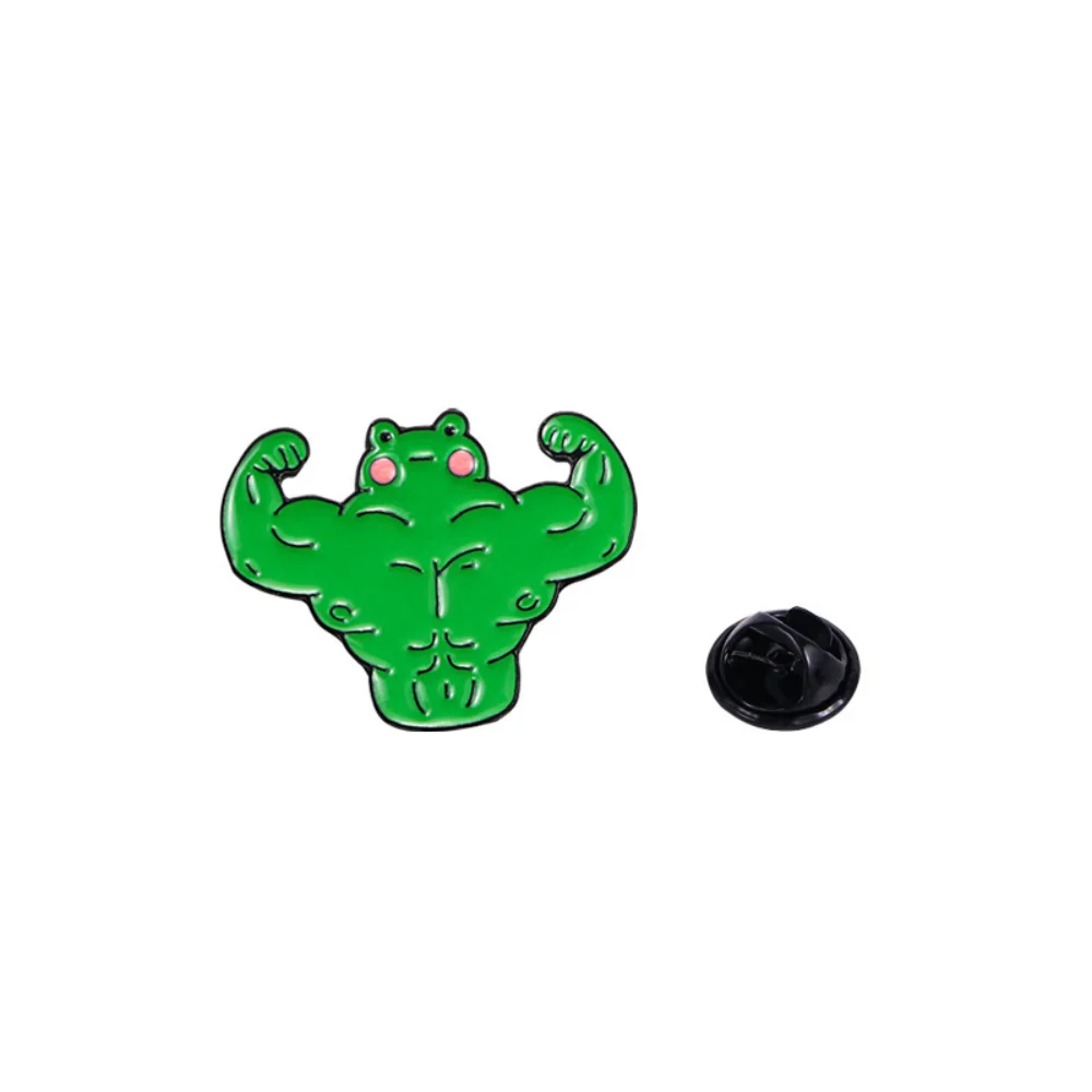 Vibrant Green Muscle Frog Brooch Set for Adults 4 Vibrant Green Muscle Frog Brooch Set for Adults - Image 4