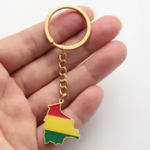 Elegant Stainless Steel Bolivia Map Keychain 11 S828be53efe75478fa49a68c6c03dfbacQ