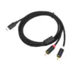 USB Type-C to Dual RCA Audio Cable 3m, Built-in DAC