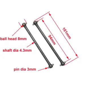 RC Car Dog-Bone Drive Shaft Set 80.5-139.5mm 19 S82f679edc5c745d688b9f962419bb394v