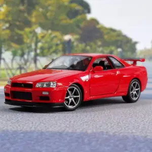 Nissan Skyline GTR R34 1:24 Diecast Model in Blue 12 S82f8248321a34285b06df40b5ded53d1V