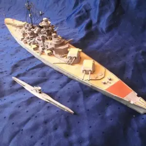 1/400 Scale Battleship Paper Model Kit for Collectors 9 S836bb8278b1e45699bde19c989b68712o
