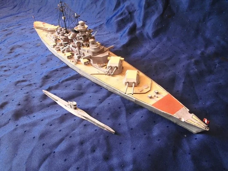 1/400 Scale Battleship Paper Model Kit for Collectors 4 1/400 Scale Battleship Paper Model Kit for Collectors - Image 4