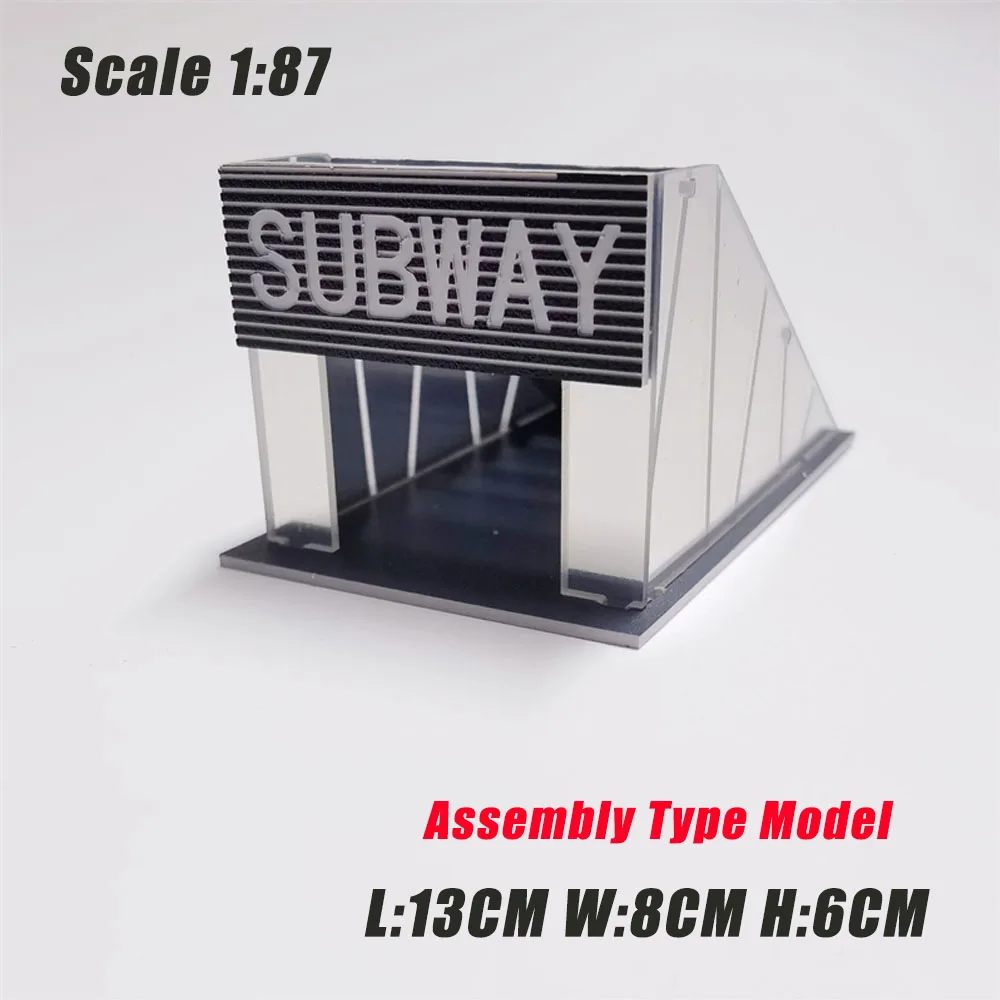 Modern 1/64, 1/87, 1/150 Miniature Subway Entrance 3 Modern 1/64, 1/87, 1/150 Miniature Subway Entrance - Image 3