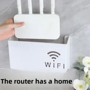 Wall-Mounted WiFi Router Shelf for Modern Homes