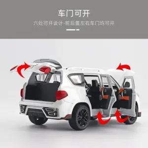 Black Nissan Patrol Cross Country Diecast Model 1:24 Scale 10 S83a9f60b39dc40289f76e3ef0202ab77V