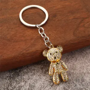 Rhinestone Bear Keychain in Silver, Gold, Rainbow 15 S83ba2f4833774fb1b3b0396af72091c6M