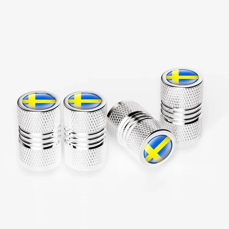 Swedish Flag Aluminum Valve Caps Set 5 Swedish Flag Aluminum Valve Caps Set - Image 5