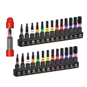 Impact Bit Set with Color Coding and Magnetic Holder
