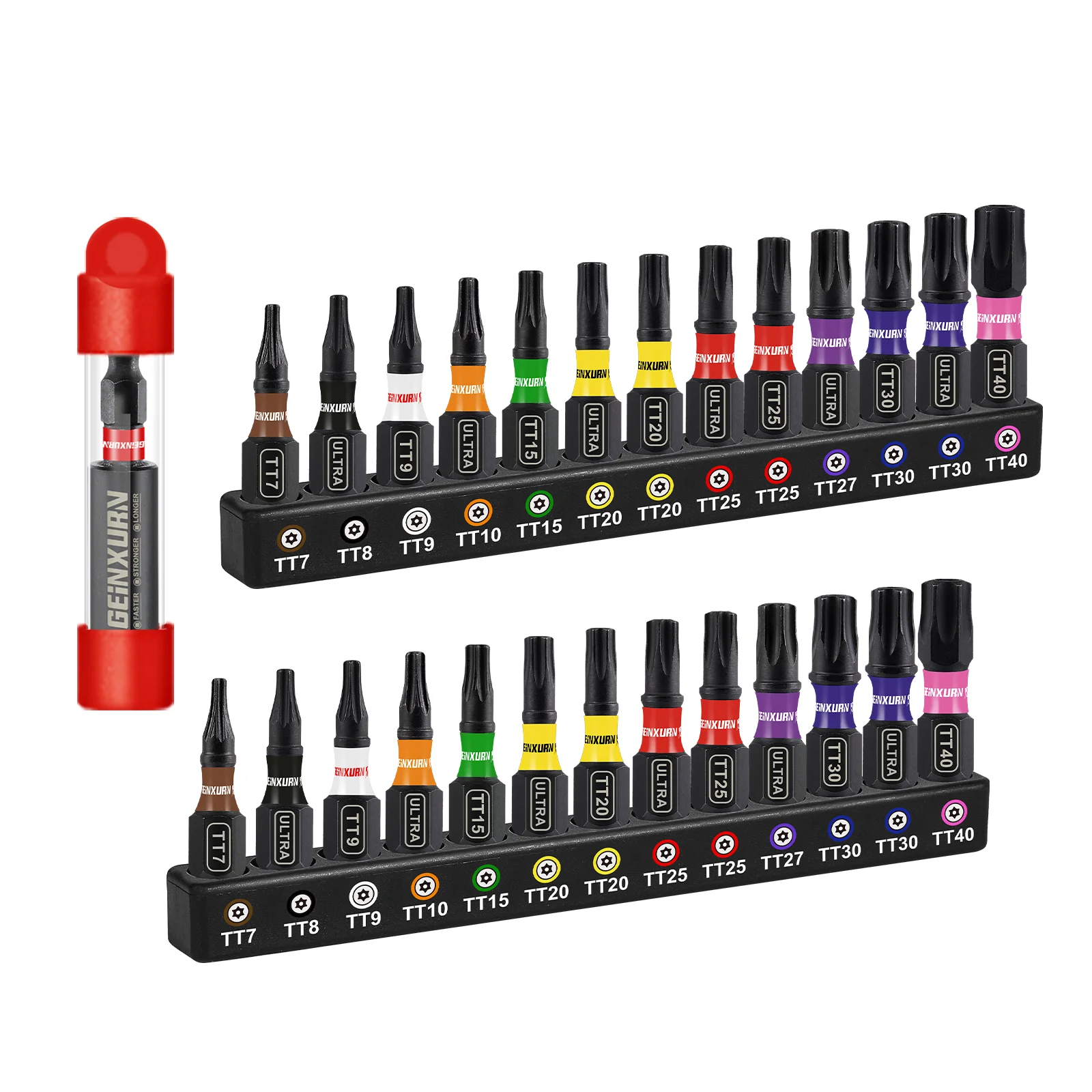 Impact Bit Set with Color Coding and Magnetic Holder 1 Impact Bit Set with Color Coding and Magnetic Holder