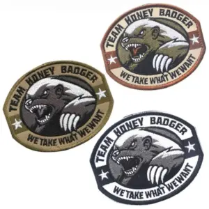 TEAM HONEY BADGER Tactical Patch 9x7.5cm
