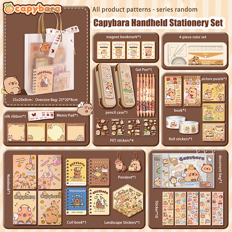 Kawaii Capybara Stationery Set for All Ages 7 Kawaii Capybara Stationery Set for All Ages - Image 7