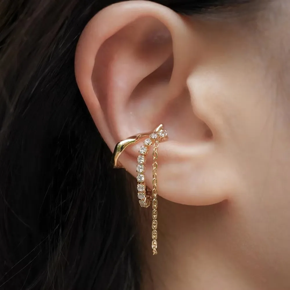 Stainless Steel Geometric Clip Earrings 2 Stainless Steel Geometric Clip Earrings - Image 2