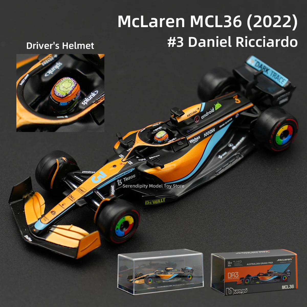 McLaren MCL36 F1 Die-Cast Model 1:43 Scale 2 McLaren MCL36 F1 Die-Cast Model 1:43 Scale - Image 2