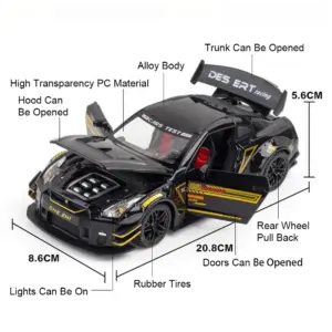 1:24 Scale Nissan GTR Diecast Model Car 11 S84805d038fe74a3cbc560e108929ce894