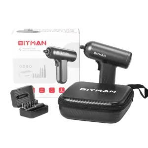 Black 16-Piece Smart Electric Screwdriver Set