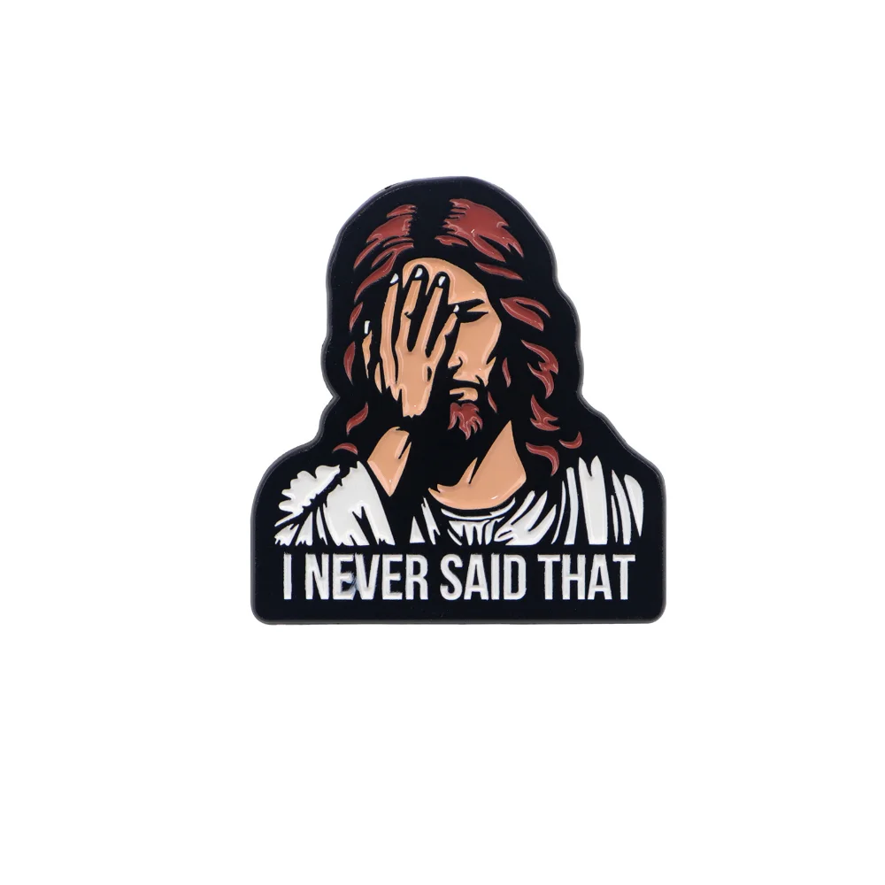 Cartoon Jesus Badge - Vibrant Alloy Pin 4 Cartoon Jesus Badge - Vibrant Alloy Pin - Image 4