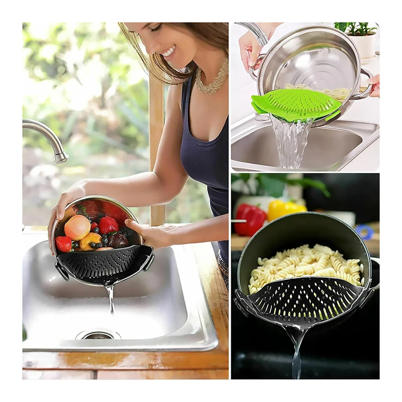Vibrant Silicone Pot Strainer for Kitchen 5 Vibrant Silicone Pot Strainer for Kitchen - Image 5