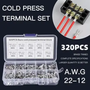 320-Piece Electrical Terminal Set for Wiring
