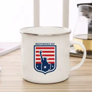 USA Patriot Enamel Mug with Flag Design 11 S8512a65b77c949bba960d31a6cda2e1bU