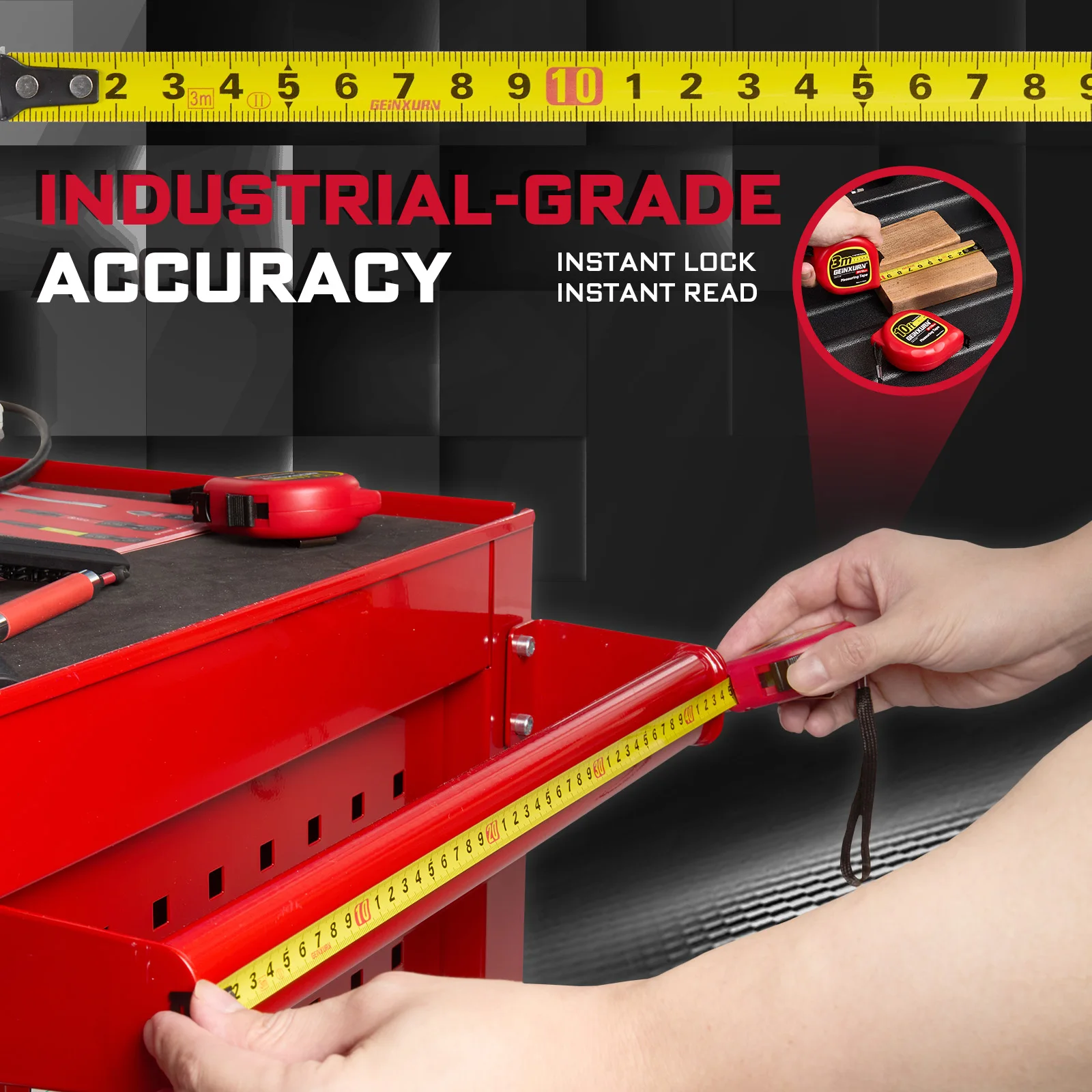 3M 3-Meter Dual-Scale Tape Measure with Lock 5 3M 3-Meter Dual-Scale Tape Measure with Lock - Image 5
