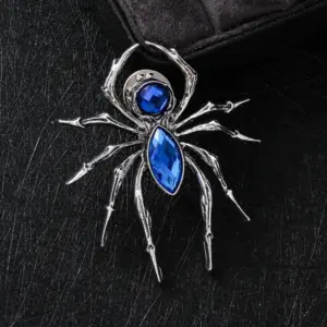 Elegant Blue Gem Spider Brooch in Gold Tone 8 S8553d4060b294f5680f99ddf8f1c43cbY